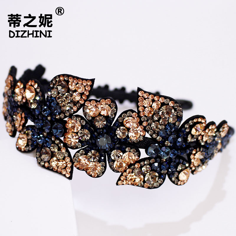水钻发箍女简约气质发箍宽边发夹头饰头箍女压发防滑发窟甜美