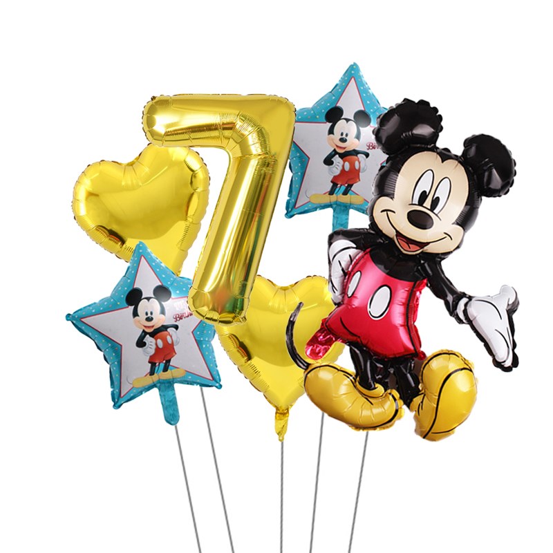 1 Set Mickey Minnie Balloons Birthday Party Decorations Bab