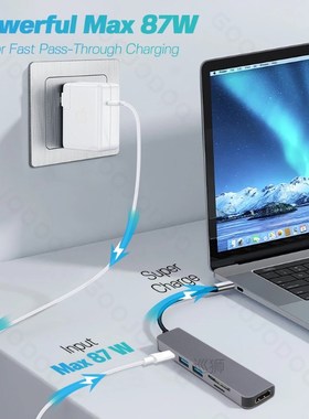 USB HUB C HUB Adapter 6 in 1 USB C to USB 3.0 HDMI-Compatibl