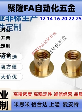 梯形丝杆铜螺母MTSPFR MTSPFL MTSPNR10 12 14 16 20 22 25 28 32