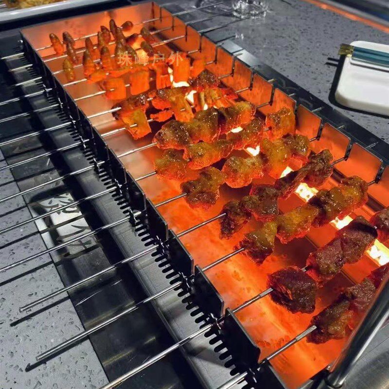 自动旋转烧烤炉电烤羊腿无烟商用定制家用烤串嵌入自动电烤炉子