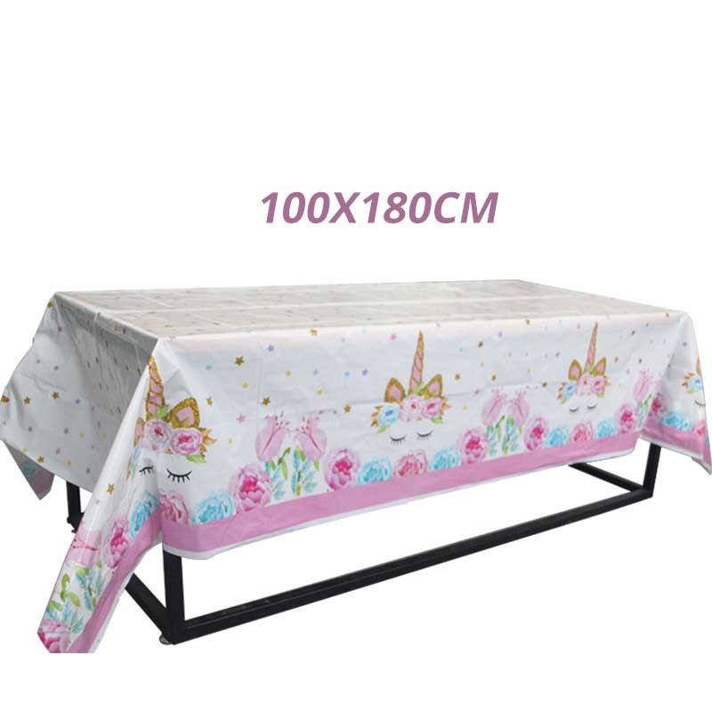 极速Unicorn Birthday Party Decoration Kids Tablecloth Dispos