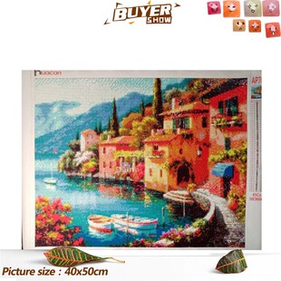Huacan Diamond Painting Scenic 5D Diamonds Mosaic Seaside Pi