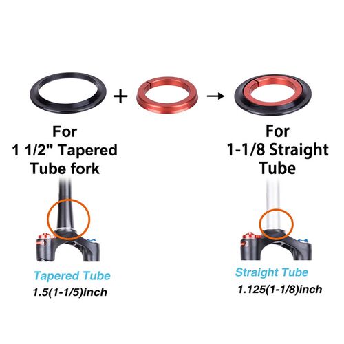 MTB Bike Road Bicycle Tapered Headset 44mm 56mm CNC 1 1/8