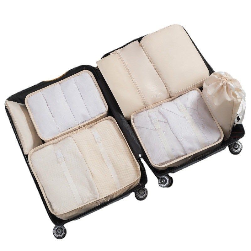 旅行衣物收纳袋行李箱分装整理分类服便携八件套收纳包出差大容量,收纳整理,旅行收纳套装,淘宝优惠券,粉丝福利购,淘宝优惠卷