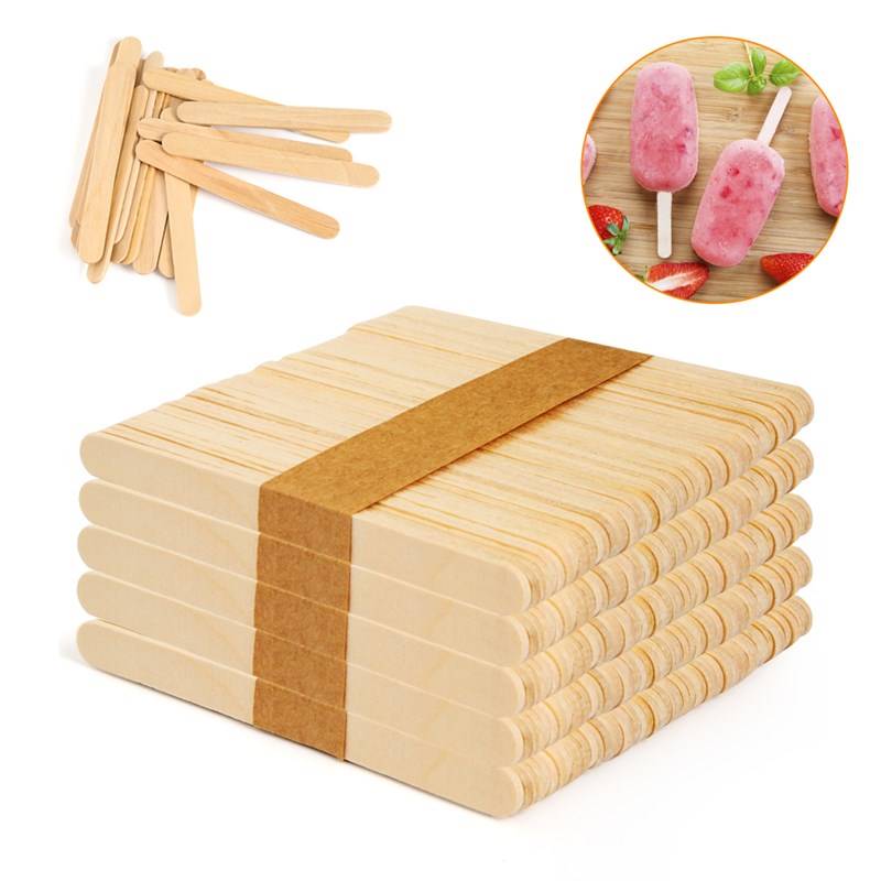 50/100pcs Ice Clrneam Popsicle Sticks Wooden Sticks Ice Crea