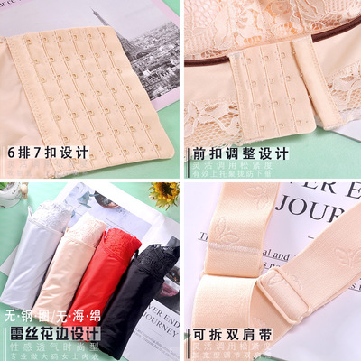 无海绵大码文胸超薄款全罩杯调整型聚拢收副乳简约无钢圈女士内衣