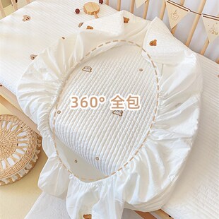 定制婴儿床床笠宝宝床单a类秋冬季新生儿童拼接床垫罩套床品i