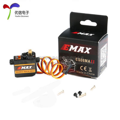 高档EMAX ES08MA II模拟舵机 1M2g金属齿轮正向/伺服