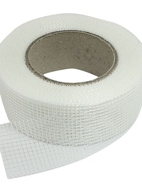Self-adhesive white fiberglass mesh tape for cracks holes