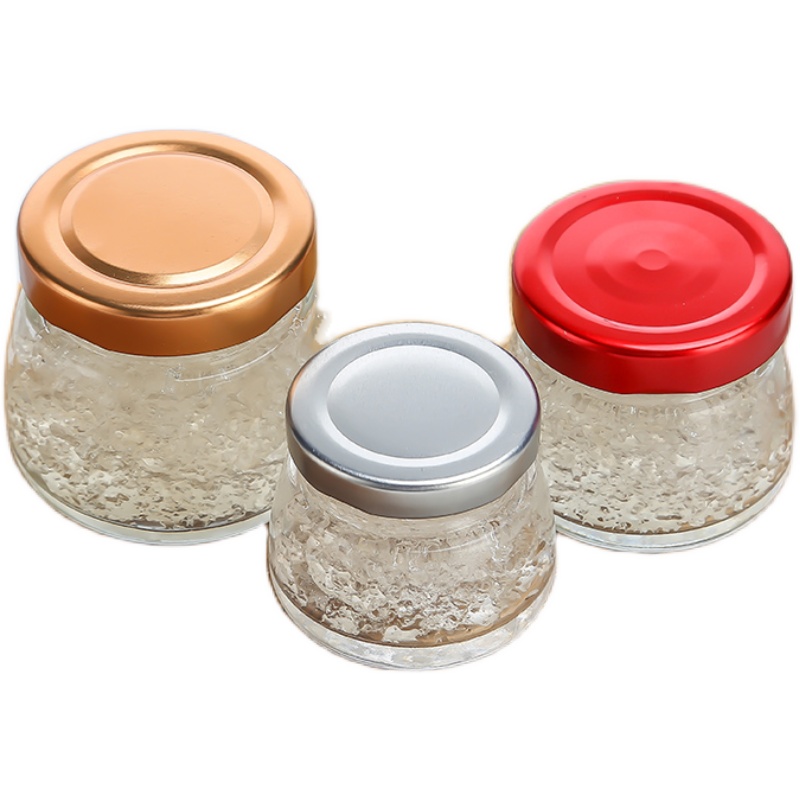 玻璃小号燕窝瓶分装瓶50ml真空密封罐75ml鱼胶瓶子加厚晶白料带盖