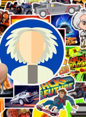 50Pcs Movie Back To The Future ers Pack  On The Laptop Fridg
