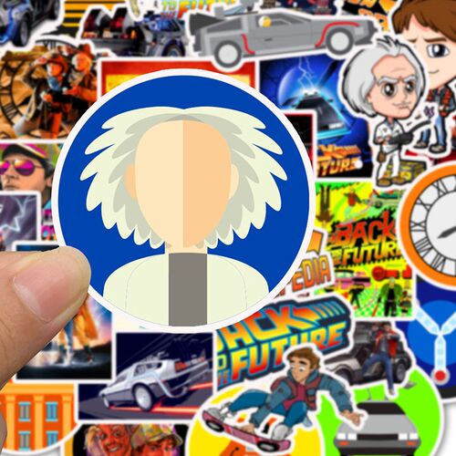 50Pcs Movie Back To The Future ers Pack  On The Laptop Fridg