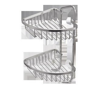 卫生间置物架304不锈钢浴室置物架2层洗澡间置物架双层三角篮