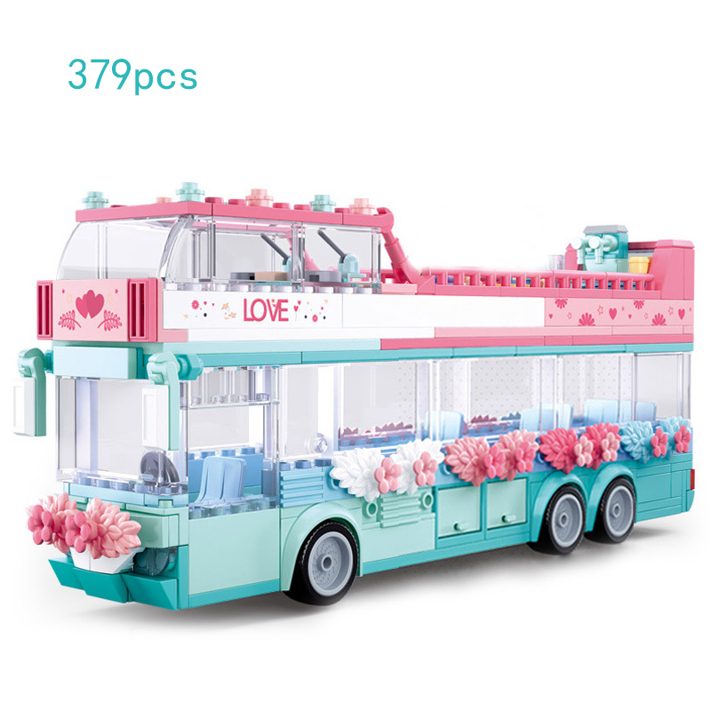 推荐Bus City  London Building Blocks School Vehicle Friends