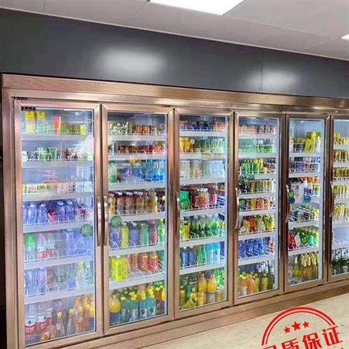 速美商用饮料柜冷藏保鲜展示柜便利店三四门冰箱水柜两件式立式冰