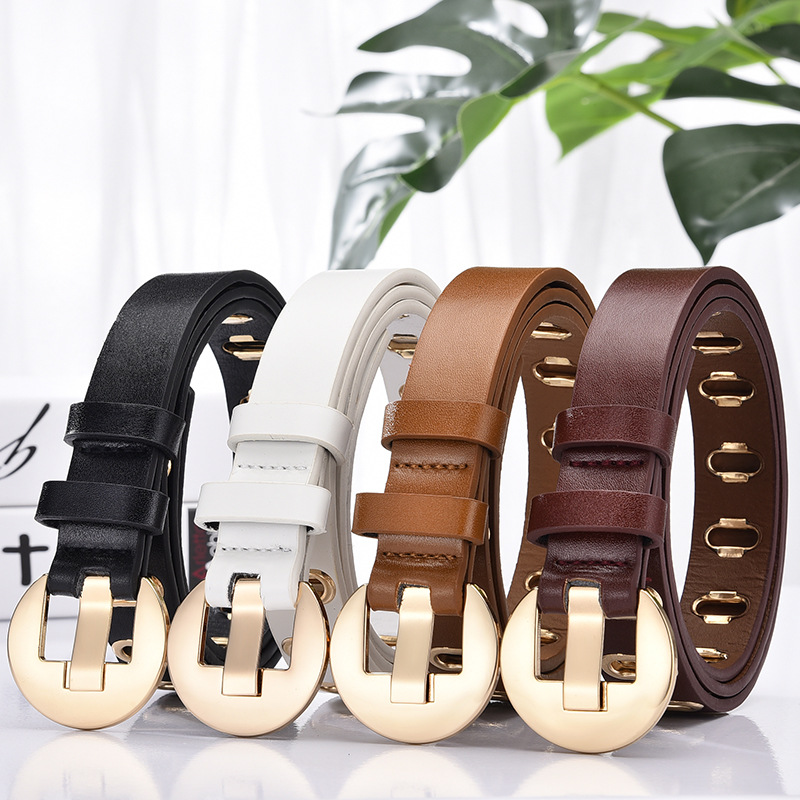 推荐New Grunge Women Belt Adjustable Hole Grunge Punk Belts