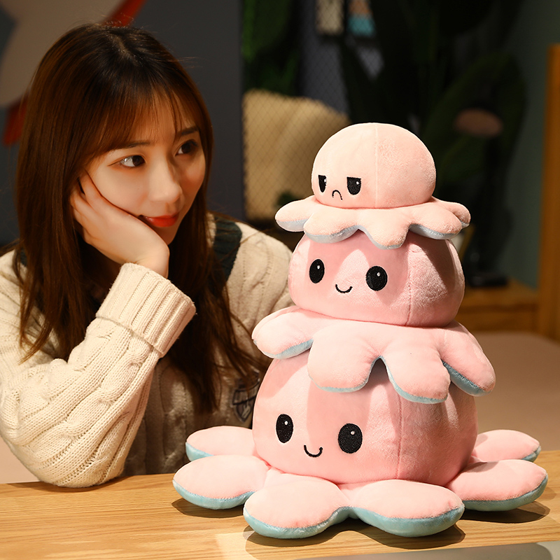 极速1pcs Reversible Octopus Plushie Fidget toy Flip Plush To-封面