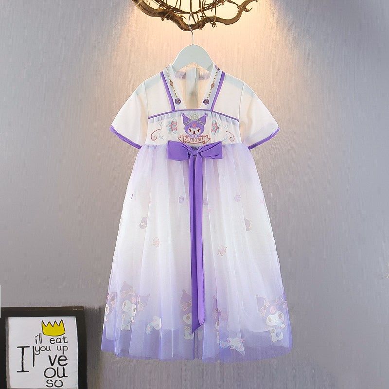 女童夏季汉服2024新款雪纺库洛米连衣裙古装仙女公主裙复古襦裙子,童装/婴儿装/亲子装,汉服,淘宝优惠券,粉丝福利购,淘宝优惠卷