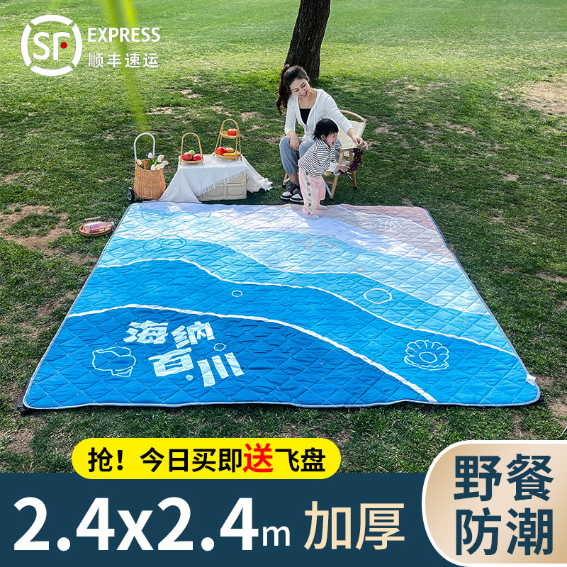 240×240防潮垫野餐垫加厚帐篷地垫防水可机洗2.4M户外露营大垫子