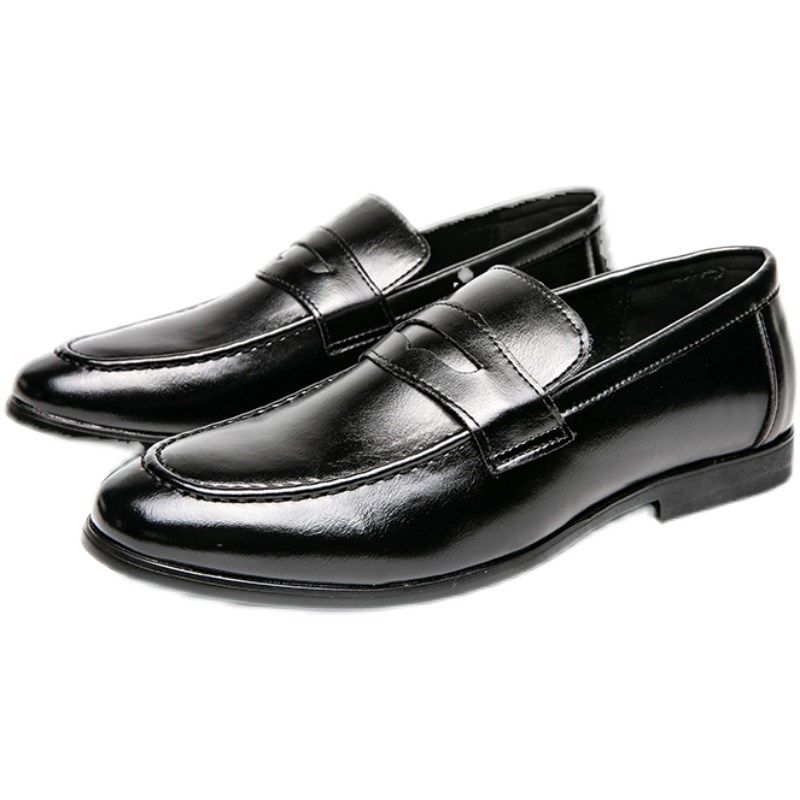 2024秋季韩版小皮鞋英伦潮流商务正装皮鞋休闲懒人一脚蹬豆豆鞋男,流行男鞋,休闲皮鞋,淘宝优惠券,粉丝福利购,淘宝优惠卷