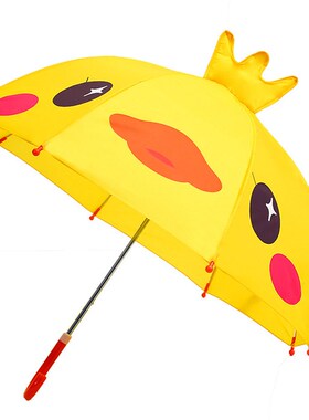 Cute Cartoon Umbrella Kids Animation Creative Long-handled 3