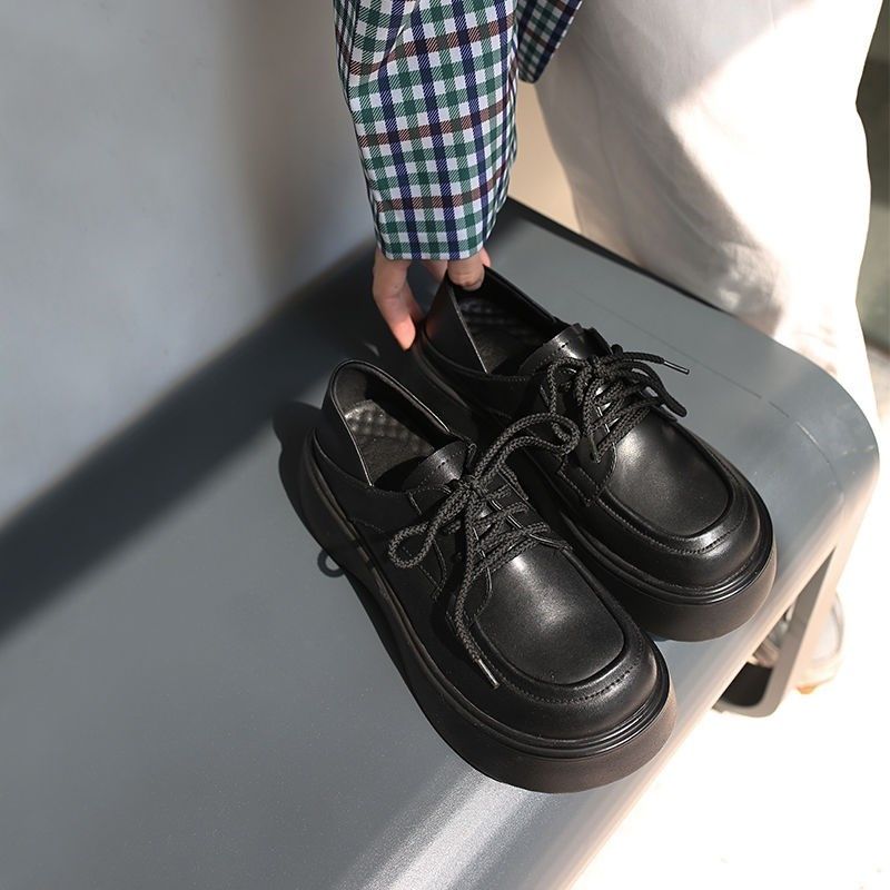 非喵唔/喵呜的天空小皮鞋松糕单鞋圆F头女鞋英伦学院风日系制服鞋,女鞋,浅口单鞋,淘宝优惠券,粉丝福利购,淘宝优惠卷