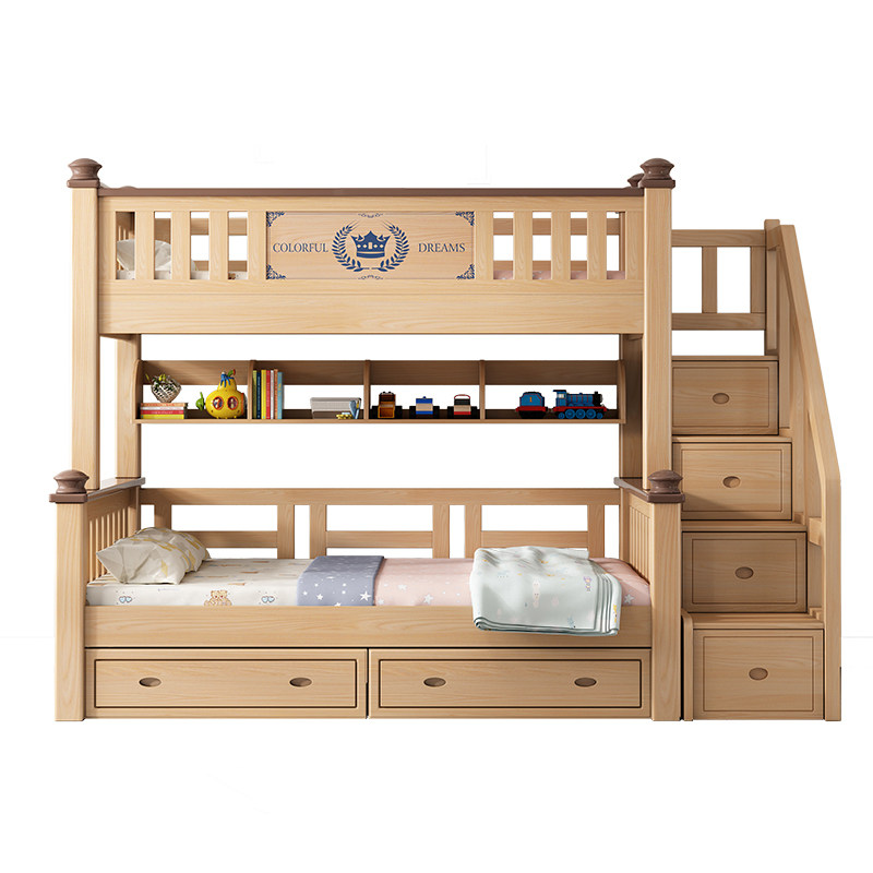 全实木儿童床上下床两层榉木高低铺母子上下铺木床双层大人子母床,住宅家具,高低/子母床,淘宝优惠券,粉丝福利购,淘宝优惠卷
