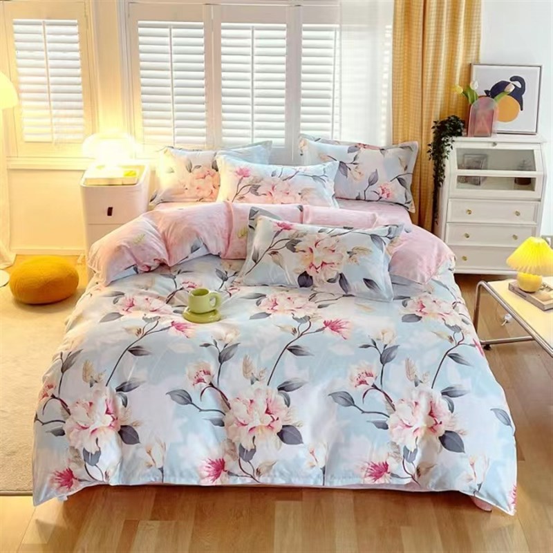 推荐4pc bedsheet set bed sheet quilt blanket duvet cover set