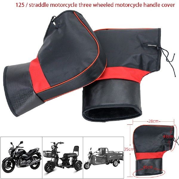 速发Rainproof Motorcycle Handlebar Muffs Winter Windproof Th