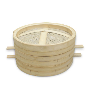 蒸笼屉 铁锅蒸笼竹制大号商用笼s屉加深竹蒸笼家用大笼屉馒头套装