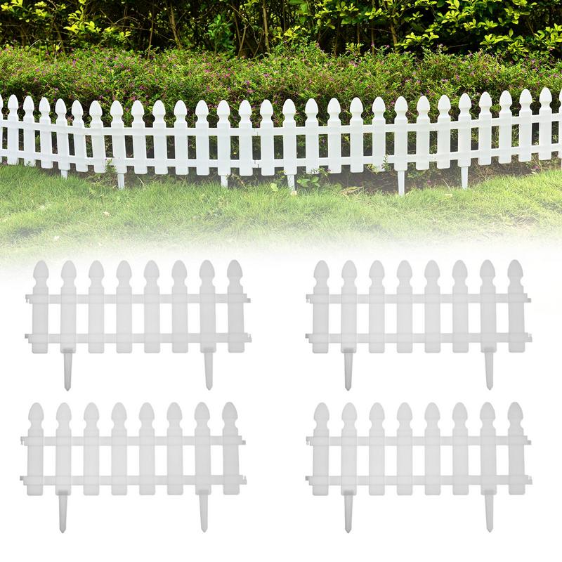 4PCS/set Prestic Galden Fence Easy Assembla White InsYert Gr