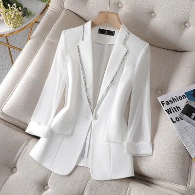 速发2022 Size 4XL Women's Blazer Paillettes Femme Summer Sun