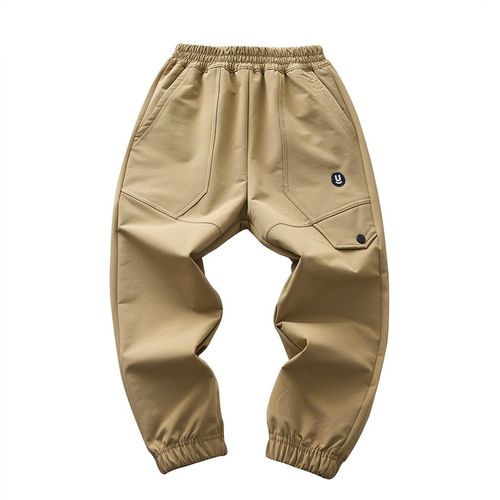 男童加绒裤子2024新款冬季运动裤一体绒裤子保暖防风裤户外冲锋裤