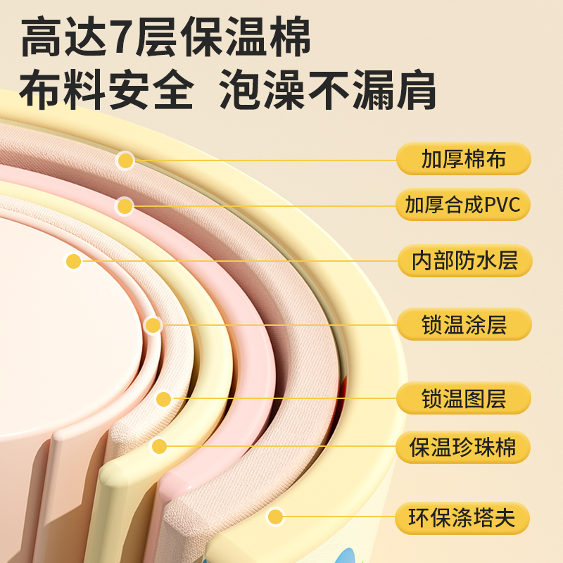 婴儿游泳桶儿童h泡澡桶家用可折叠浴桶宝宝游泳池幼儿洗澡盆沐浴