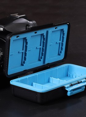 Red Blue Camera Battery Storage Box Case Shockproof Protecto