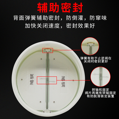 新品油烟机止回阀160PVC管道防烟宝150 170 180油烟机止逆阀通用