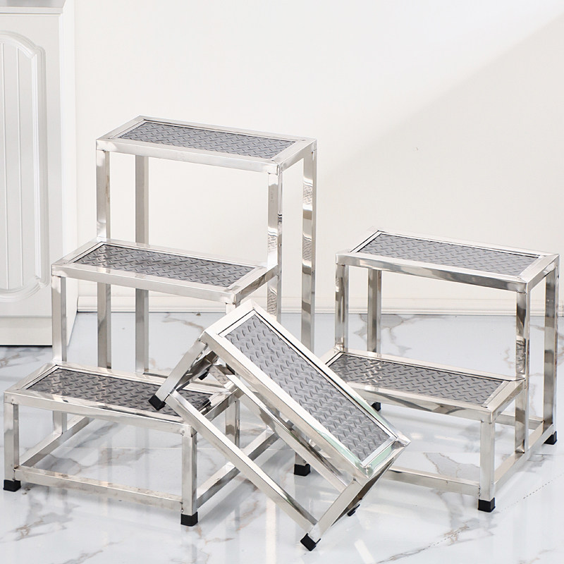 304不锈钢脚踏凳妇科检查床手术e室踏脚凳加厚医院用防滑护士凳