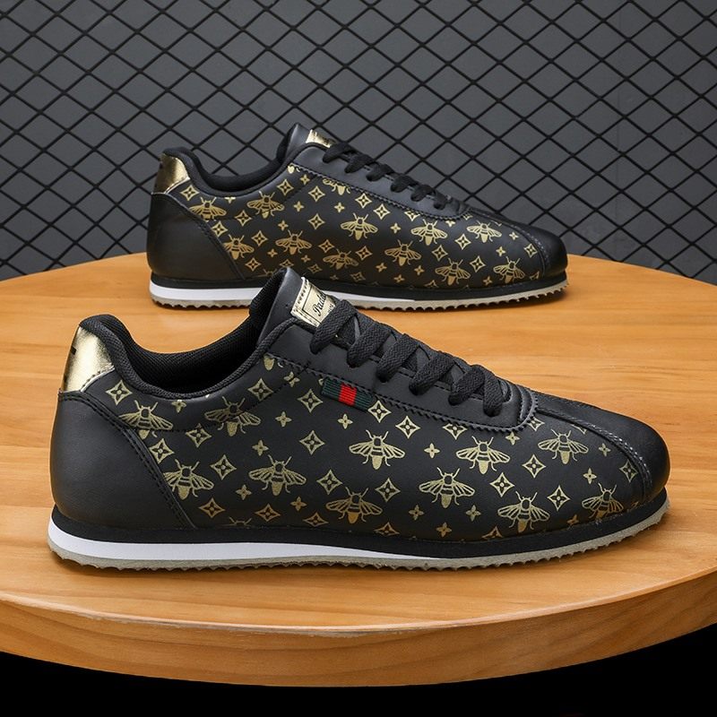 潮牌阿甘男鞋秋季欧洲站真皮百搭休闲运动跑步O鞋小白鞋低帮滑板