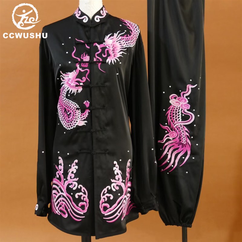 武术比赛服装儿童武术表演服太极服D装中国风女夏季练功服男竞赛