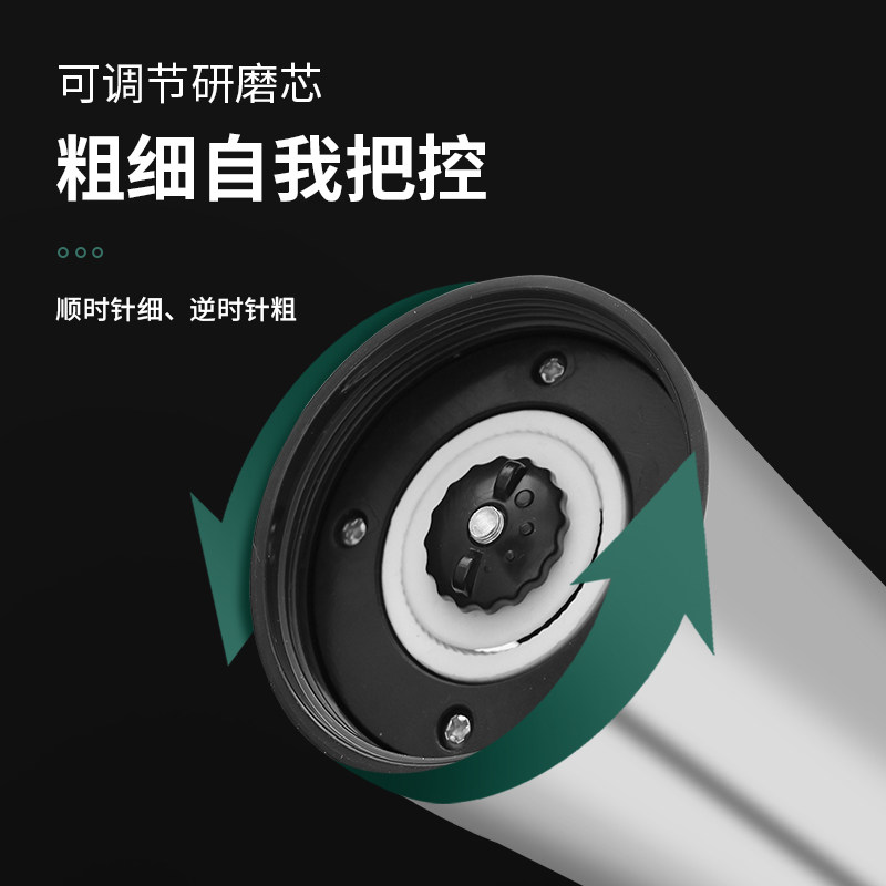 不锈钢手动咖啡豆研磨机家用手摇现磨豆机粉碎器小巧便携迷你水洗