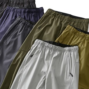 运动户外夏季飞禽速干软壳裁剪防风防水口袋登山休闲冲锋裤子男款