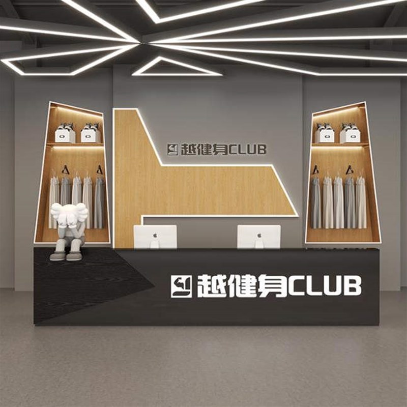 不锈钢酒店收银台吧台运动健身房接D待台简约公司接待台前台服务