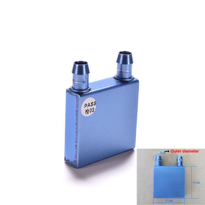 1PC Aluminum Water Cooling Block 41x41x12mm Liquid Cooler He_虎窝淘
