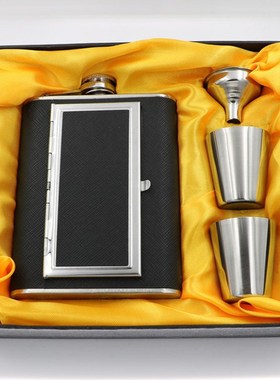 Creative Cigarettes Case Stainless Steel 304 Hip Flasks PU L