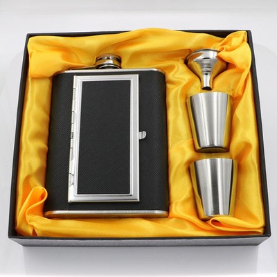 Creative Cigarettes Case Stainless Steel 304 Hip Flasks PU L