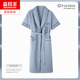 浴衣中年女士薄款 夏季 短袖 大码 睡衣加肥睡袍晨袍现货 浴袍女加长款