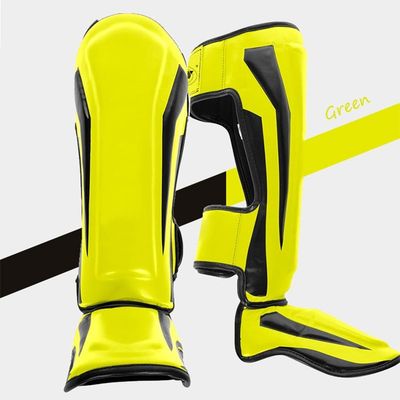 极速Thicker Boxing Shin Guards PU Leather Protection Legging