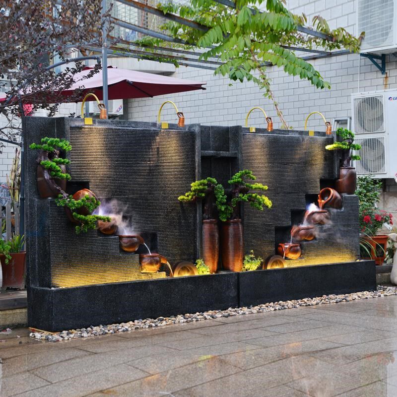 水幕墙假山喷泉大型流水摆件屏风招财庭院客厅办公室水景公司欧式,家居饰品,户外/庭院摆件,淘宝优惠券,粉丝福利购,淘宝优惠卷