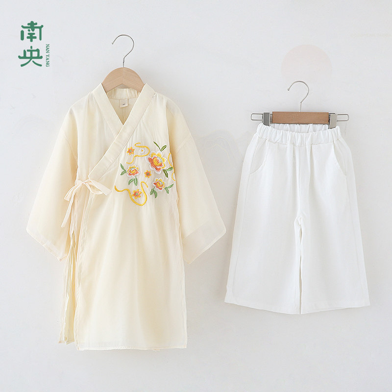 现货儿童中国风男童汉p服春秋季男孩唐装夏款宝宝帅气古装长袍演